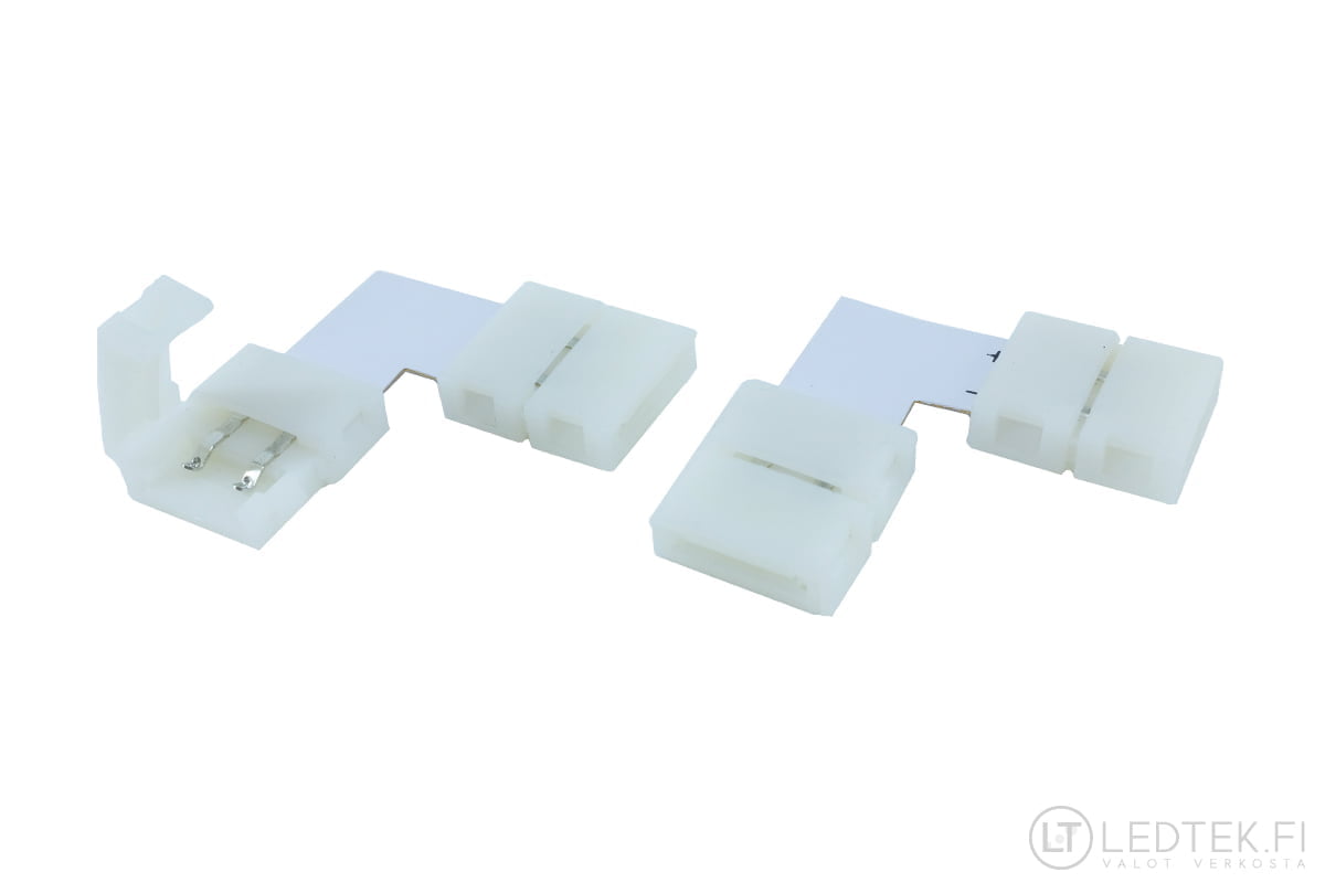 LED-nauhan kulmaliitin 10 mm 6 kpl