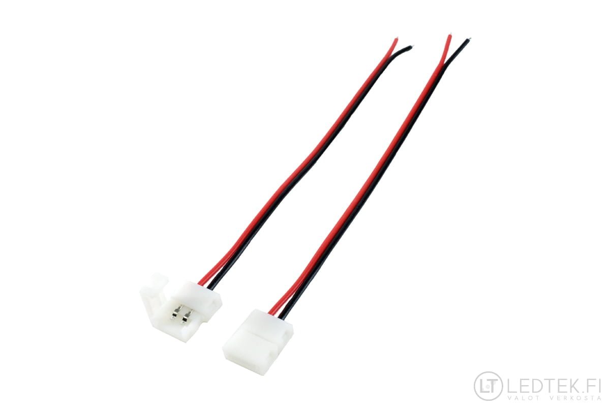 LED-nauhan 1-liitin 8 mm 10 kpl