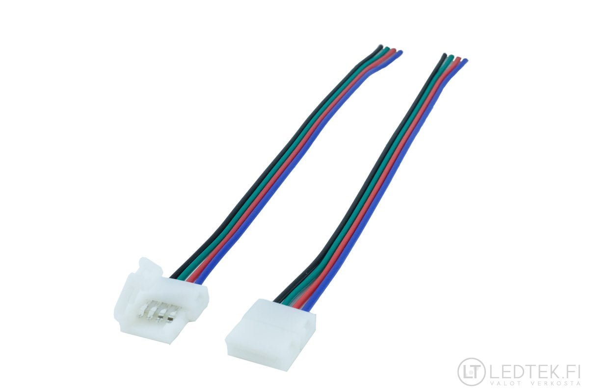 LED-nauhan 1-liitin RGB 10 kpl