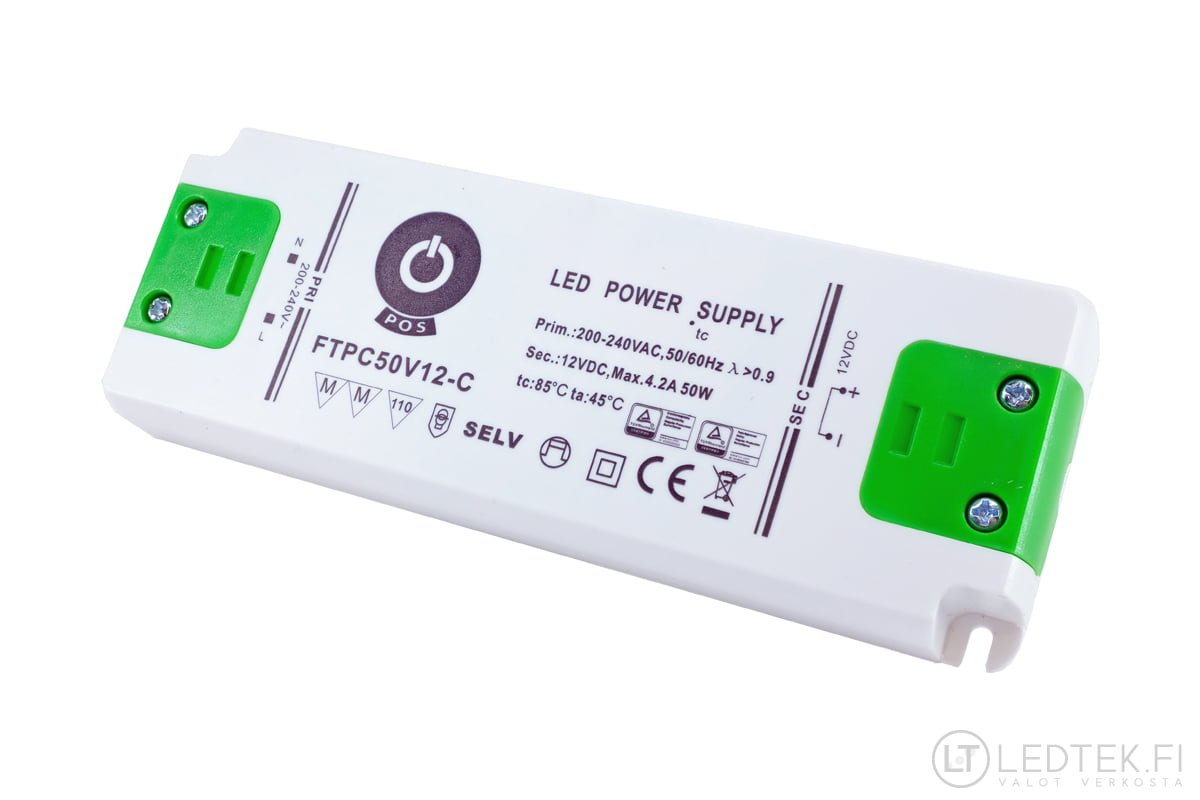 POS LED-muuntaja 50W 12V