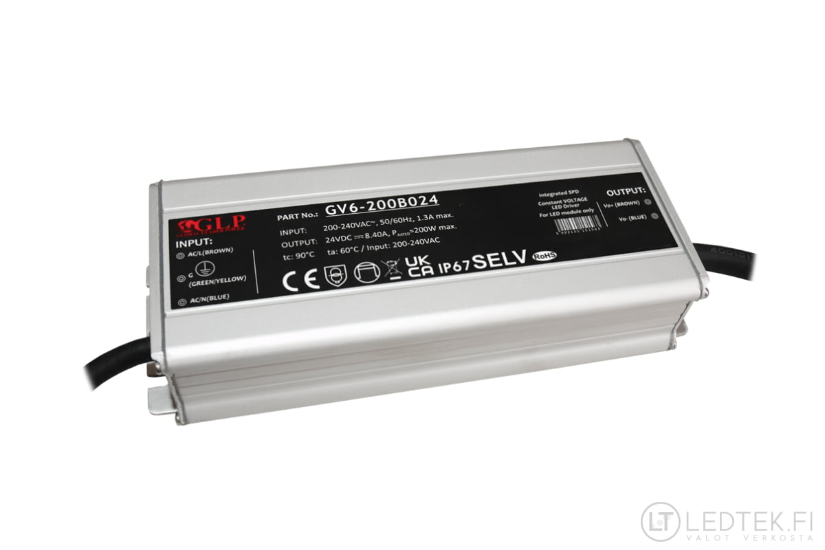 GLP GV6 LED-muuntaja 150W 24V
