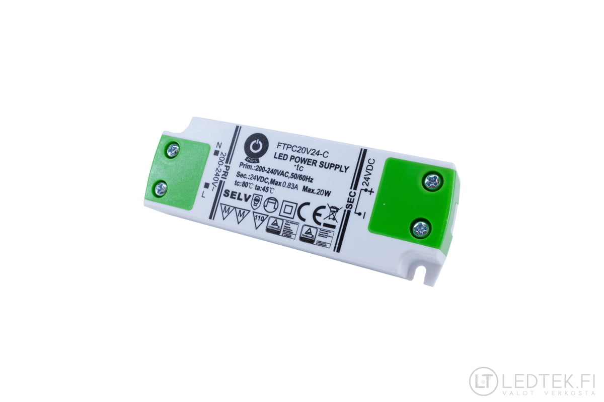 POS LED-muuntaja 20W 24V
