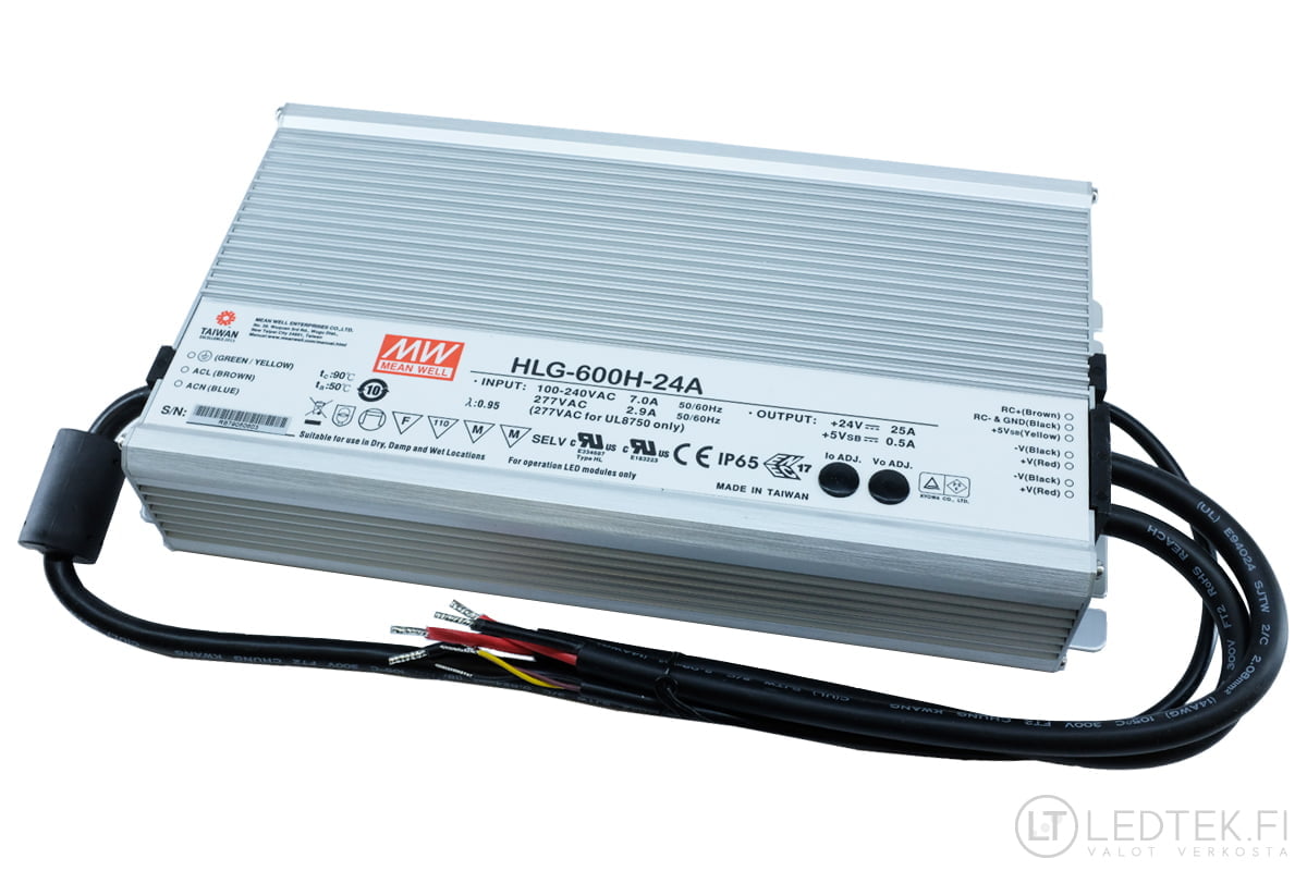 Mean Well LED-muuntaja 600W 24V
