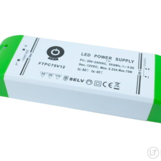 Triac himmennettävä POS LED-muuntaja 75W 12V