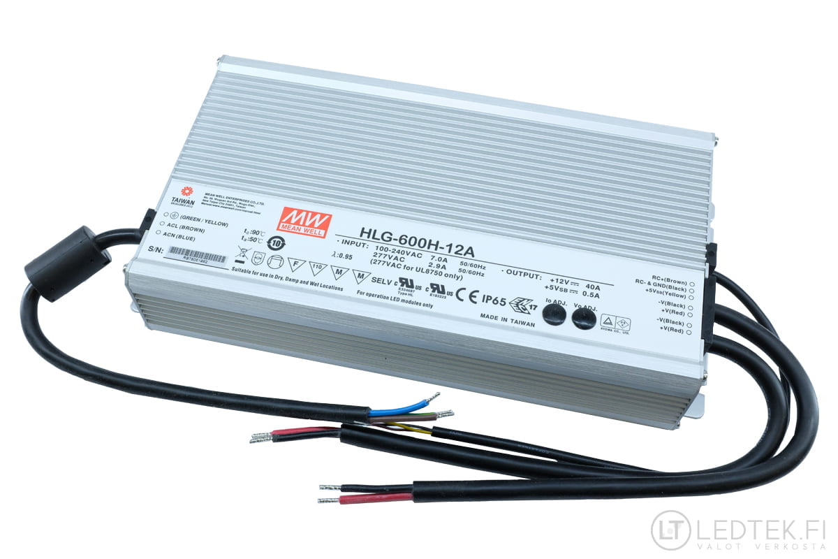 Mean Well LED-muuntaja 480W 12V