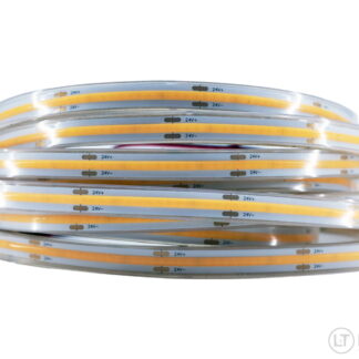 CRI90 COB LED-nauha silikoniputkessa 3000K 4.5W 24V - 5 m