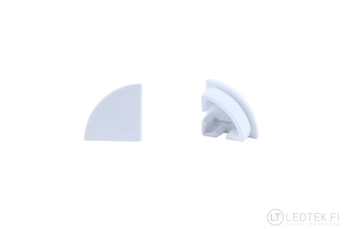 1616 Aluminum Profile Endpiece Solid White 5 PCS