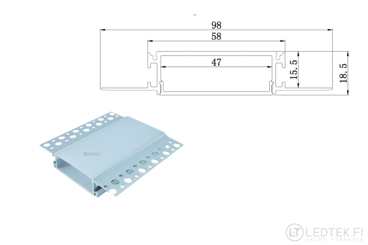 LED profile drywall