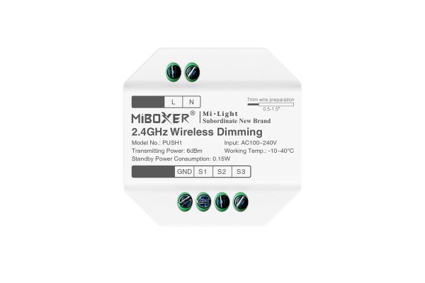 Langaton himmenninkytkin RGB+CCT 2.4GHz PUSH1