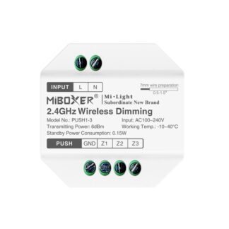 Langaton 3-alueen himmenninkytkin 2.4GHz PUSH3